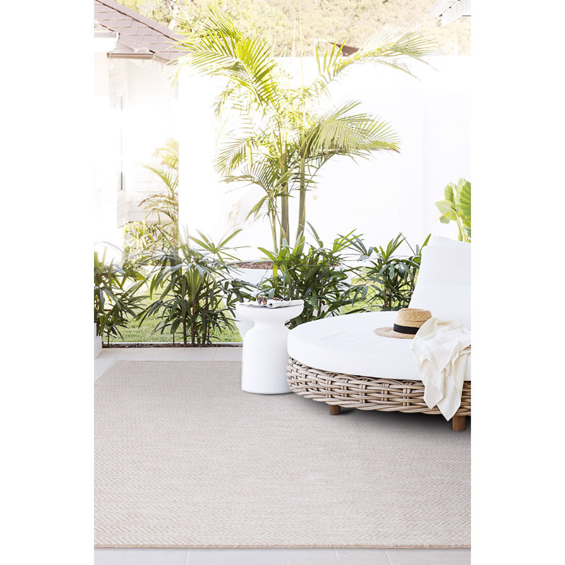 Elegant Ecru Area Rug, 4.0 x 5.9 Feet | 100% Polypropylene, 35.3 oz/sq yd | Machine Woven, 0.1-inch Pile Height | Durable & Easy to Clean, Ideal for Living Rooms, Bedrooms & High-Traffic Areas