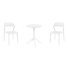 Ensemble bistro pour 2 personnes avec chaises empilables 24 po Farrah