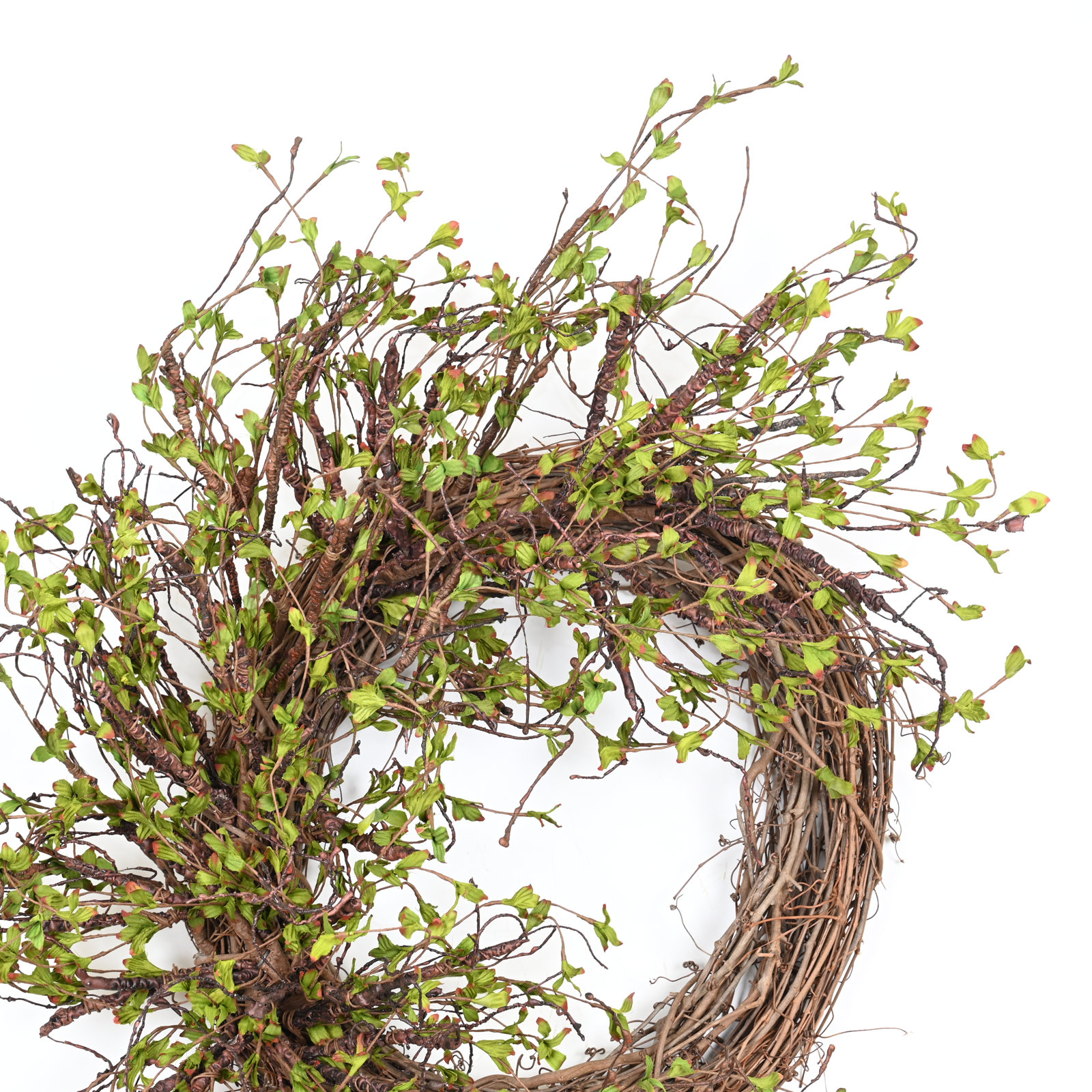 26" Handcrafted Grapevine Everyday Wreath, Brown/Green