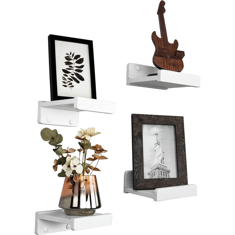 Ravita 4 Piece Floating Shelf, White