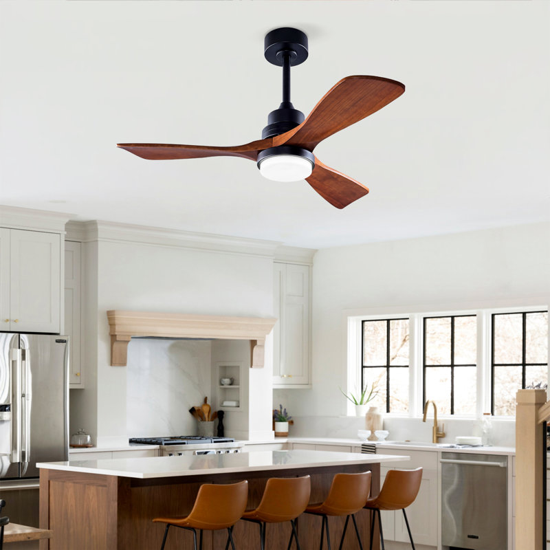 Ventilateurs de plafond Hot 42 pouces avec lumières et télécommande, Black, Brown