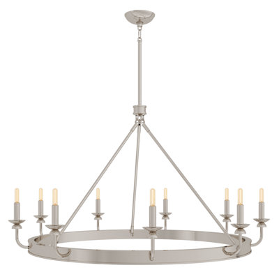 William Chandelier - 9-Light - Lacquered Burnished Brass