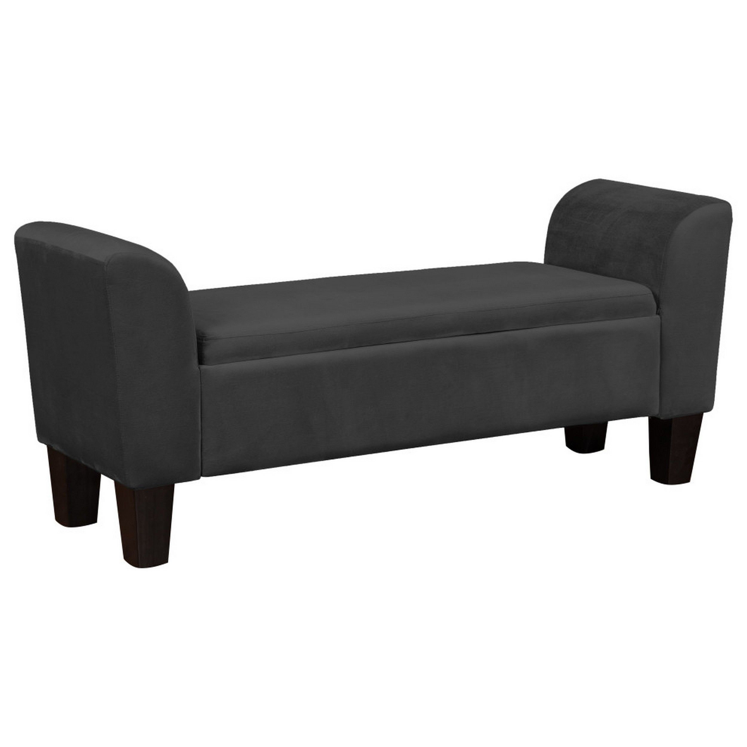 Latitude Run® Katmai Velvet Upholstered Storage Bench Wayfair Canada