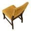 Chaise d'appoint contemporaine rembourrée jaune moutarde de 2 pièces, structure en bois avec finition brune, support de charge en chenille 250 lb