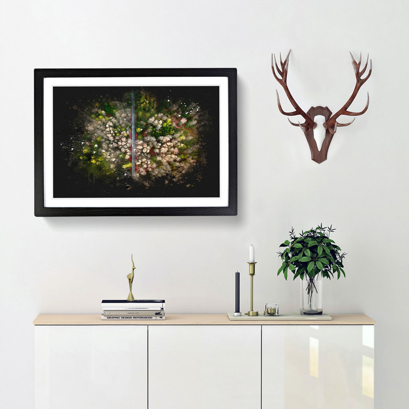 Separating The Forest - Picture Frame Graphic Art, Black Framed, 33cm H x 45cm W x 2cm D