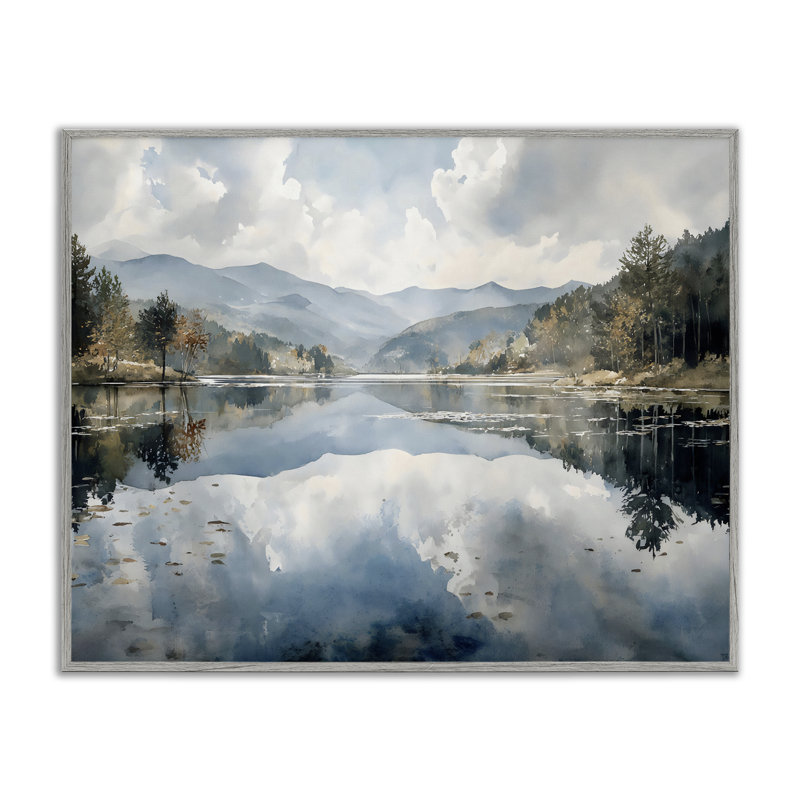 Giclée encadrée par Nature's Reflection on Mountain Lake, design par Franklyn Gregory, 16 x 20