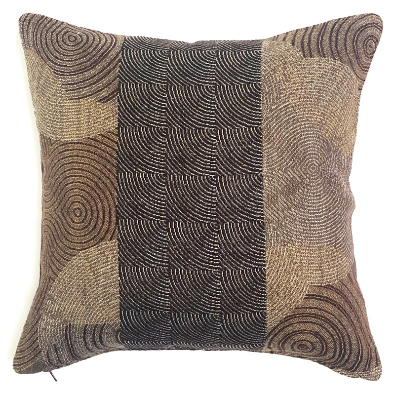 Embroidered Wool Throw Pillow