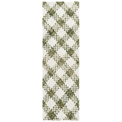 Natural Fiber Couture Handwoven Wool;Cotton Plaid Indoor Rug