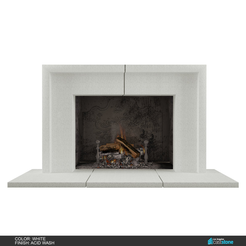 Sevana Fireplace Surround, Acid Wash White