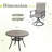 4-Person Round Patio Dining Set With Swivel Textilene Chairs-12098930