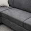 Salon en forme de L moderne, 91 x 91 po, revêtement gris, 3 coussins, rembourrage en mousse et à ressorts ensachés, confortable, tissu modulaire 100% avec rembourrage de siège confortable, assemblage facile
