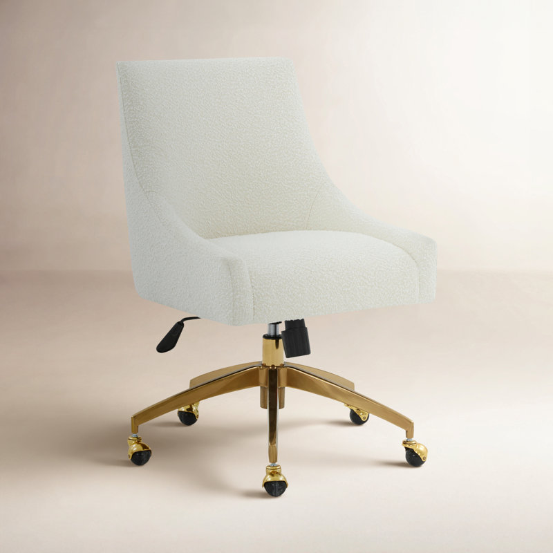 Chaise de travail Orna, Doré, Ivoire / boucle dorée