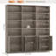 Buffet l 71 po x H 74,4 po avec 3 armoires et 12 tablettes ouvertes-1012409466
