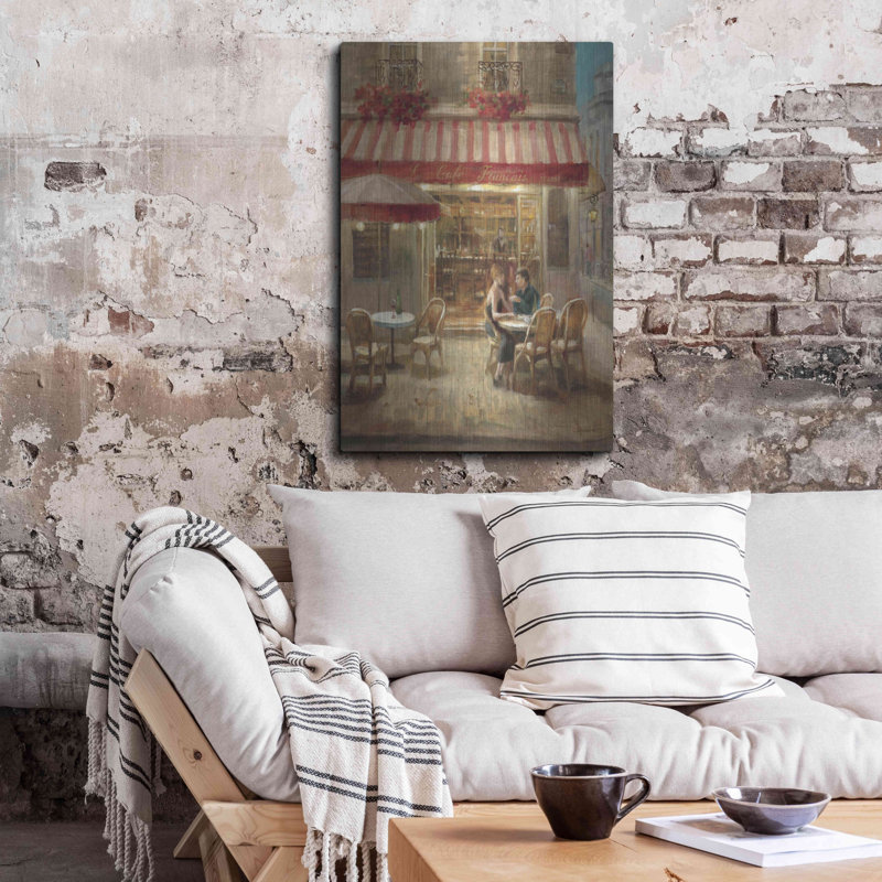 «Paris Cafe II Crop» par Danhui Nai, H 36 po x l 24 po
