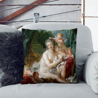 Seated with Cupids Scatter Cushion with Filling
