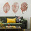 Ensemble d'art mural 3 feuilles en métal-69766768-69766770