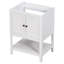 Base de meuble-lavabo 24 po seulement, structure en bois massif, armoire de rangement avec portes et tablette ouverte