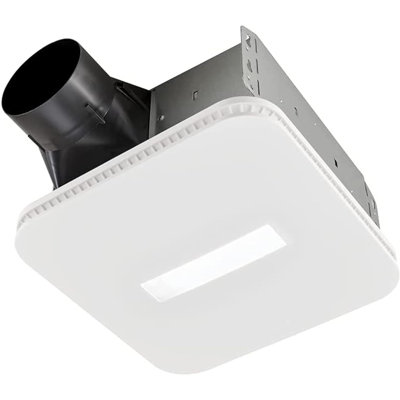 Cleancover Bath Fan, 80 CFM, 0.7 Sone, With Selectable CCT LED Light, Energy Star