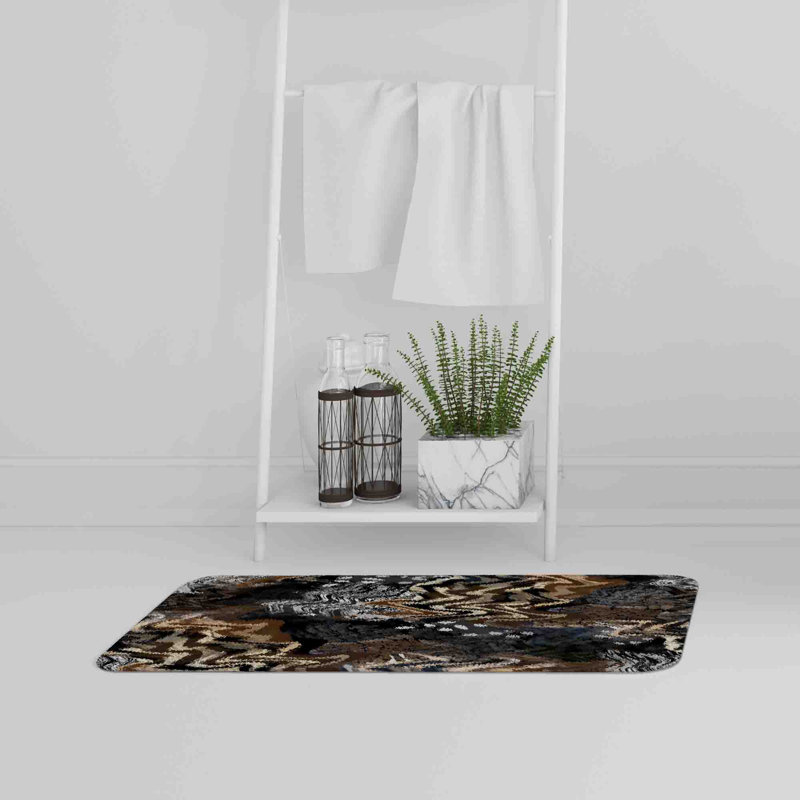 Jetter Memory Foam Non-Slip Bath Rug, Abstract Safari
