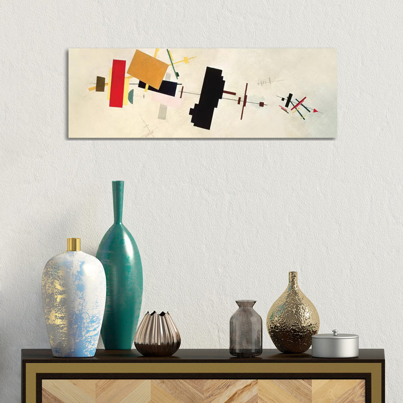 Suprematist Composition No. 56, 1936 by Kazimir Severinovich Malevich - Wrapped Canvas Panoramic Print