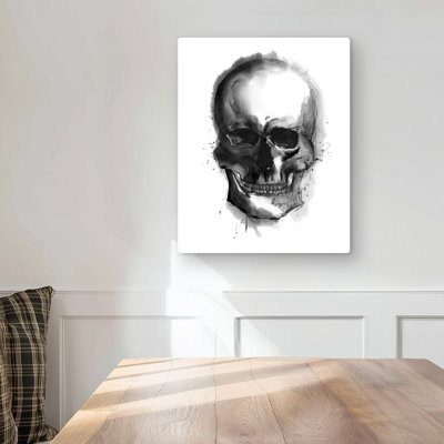 Watercolor Dark Skull - Miscellaneous Man Metal Print Decor