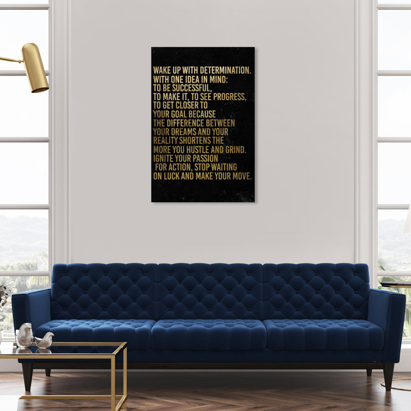 «Empowered Women Quotes and Sayings déterminer et réalité», impression sur toile, H 36 po x l 24 po, Toile tendue