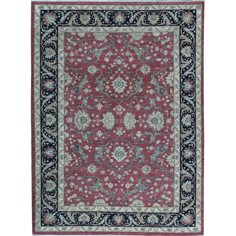 Tapis rouge noué à la main de haute qualité