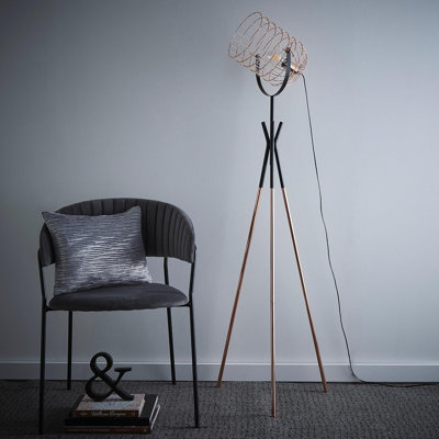 Aamya 145cm Polished Tripod Floor Lamp