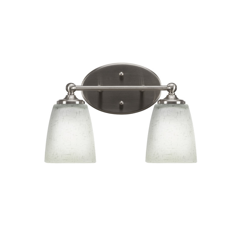 Barre lumineuse pour salle de bain Aitkens, Nickel brossé, 2