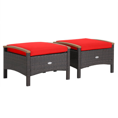 Repose-pieds d'extérieur avec coussin Ansby