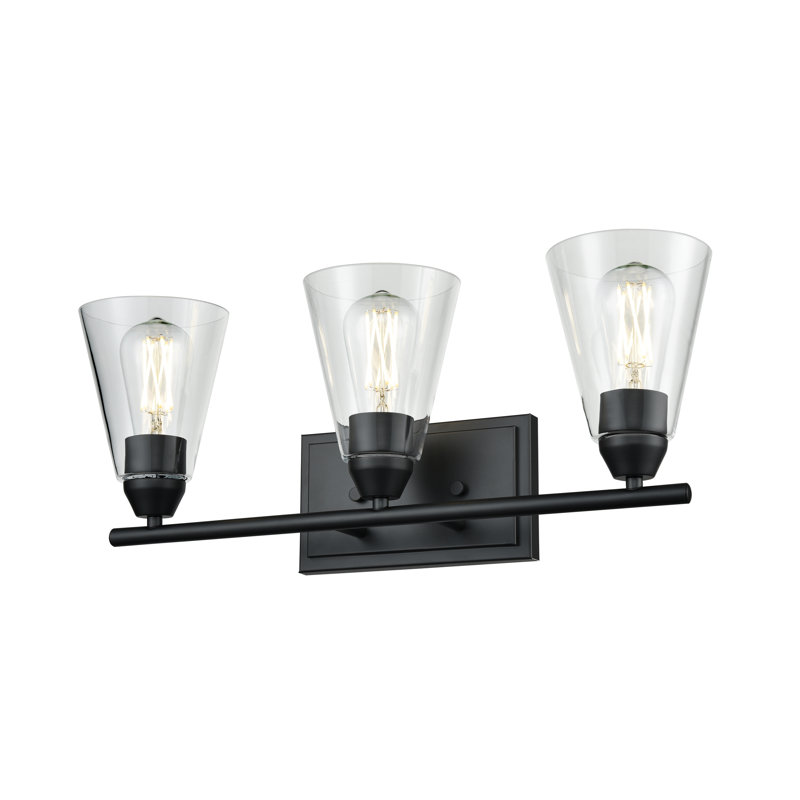 Éclairage pour meuble-lavabo 3 lumières Bora, Noir
