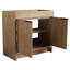 Armoire de salle de bain autoportante de 36 po avec de nombreuses tablettes - finition chêne imitation Bvb02436imo