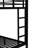 Black Metal Twin Over Full Bunk Bed With Trundle - Solid Construction, Silent Slats, Under Storage Function, 38 Slats Support, Numbered Parts Assembly Guardrail Protection, Simple