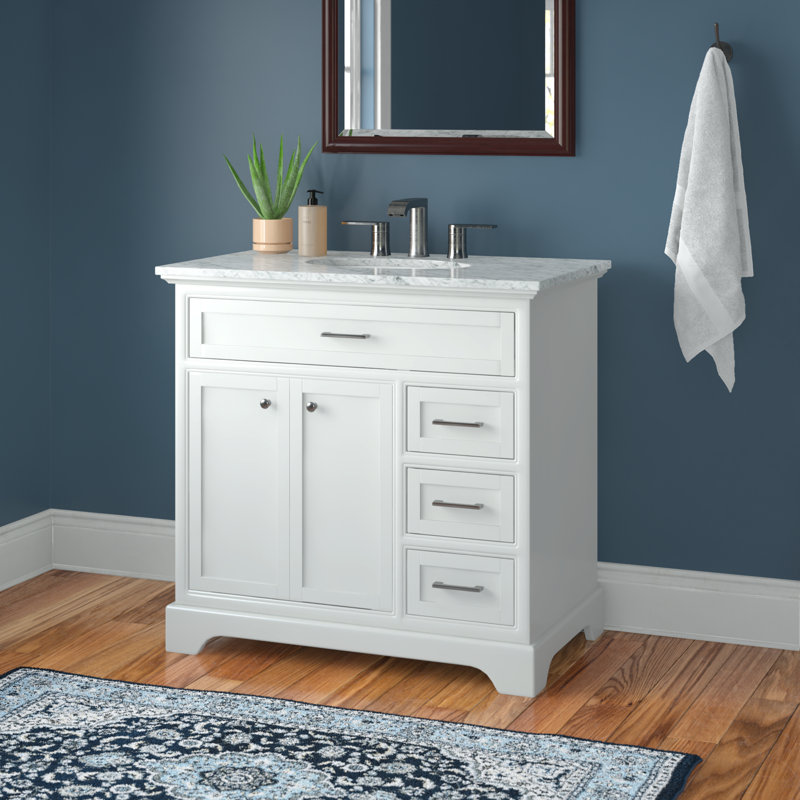Ensemble de meuble-lavabo simple 36 po Hermes, Blanc