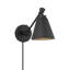 Applique murale 1 lumière Meridian en noir mat (ensemble de 2)-717013518