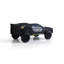 Lit moderne de style moderne de style Jeep avec finition ultrabrillante, veilleuses à DEL sur les phares, structure métallique, finition noire