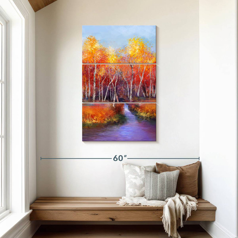 Fall Birch Trees, 45" H x 28" W