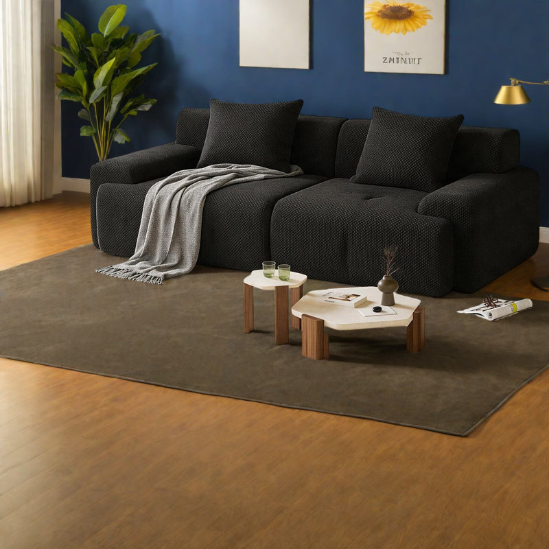 Canapés modulaires à compression, canapé moderne modulaire en tissu de 73 pouces pour petite maison