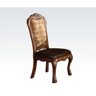 2 chaises rétro en chêne cerise pour la salle à manger - soutien, chaises d'appoint à garniture complexe, 2 dossiers confortables, élégant