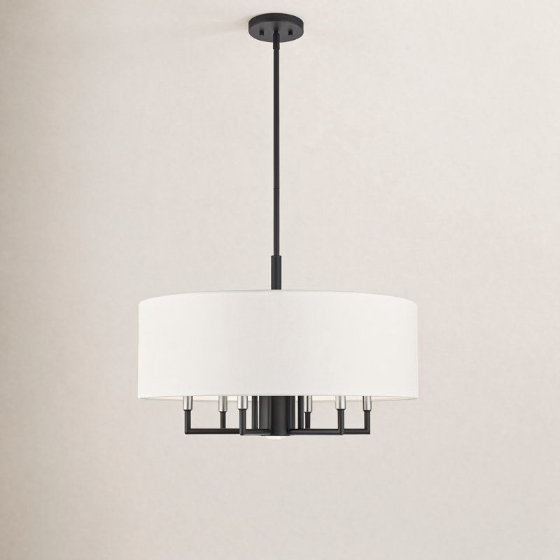 Lustre tambour 7 lumières Moonlighter, Gris scandinave