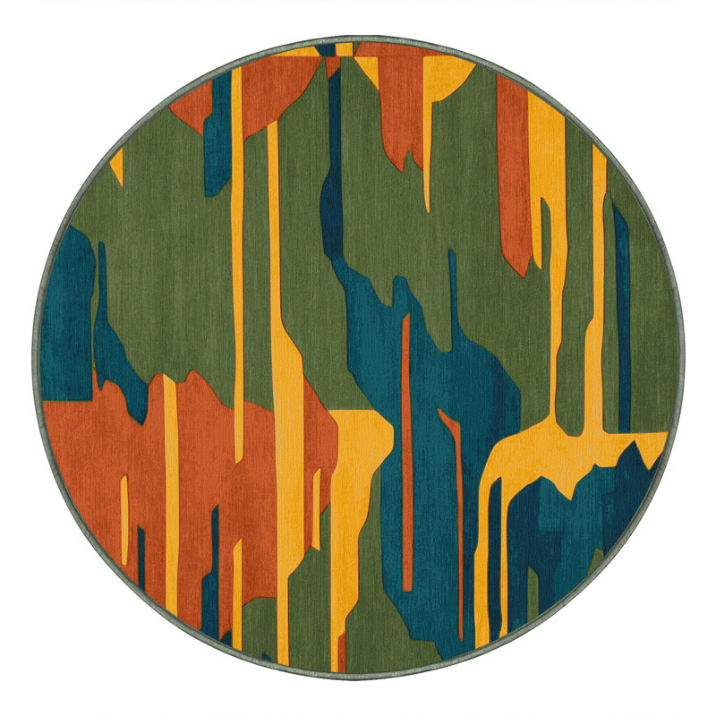 Tapis bronze marées, Rond 6 pi