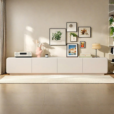 Cream-style solid wood TV cabinet