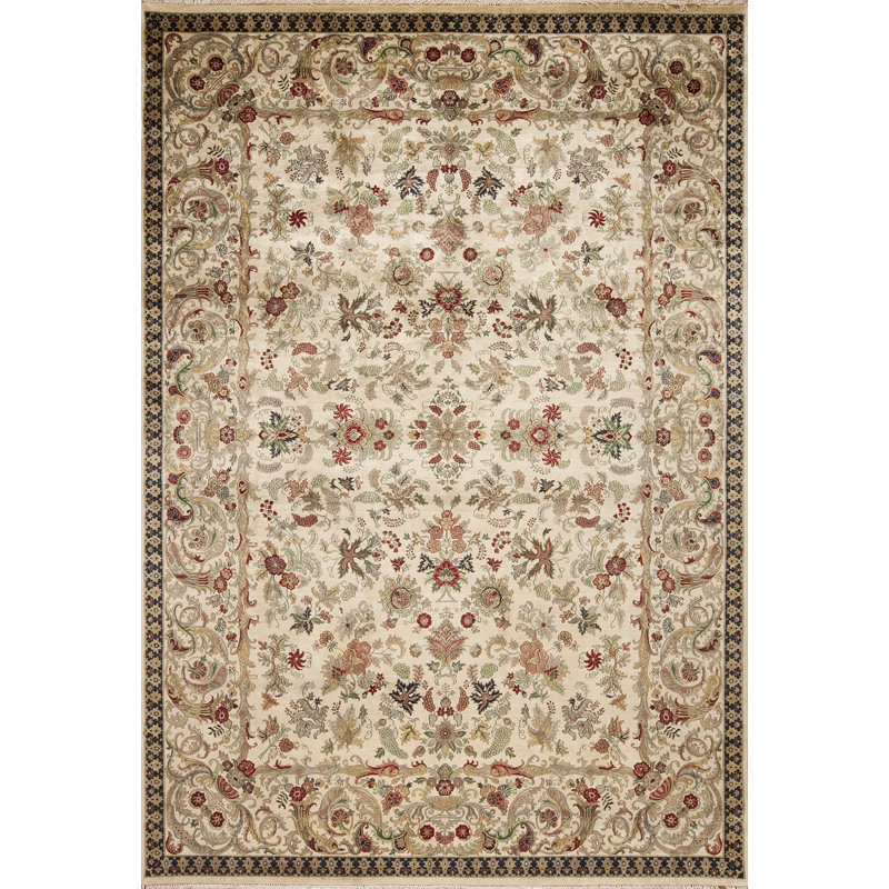 Golden Age Hand Knotted Wool Area Rug, Rectangle 5' x 7'