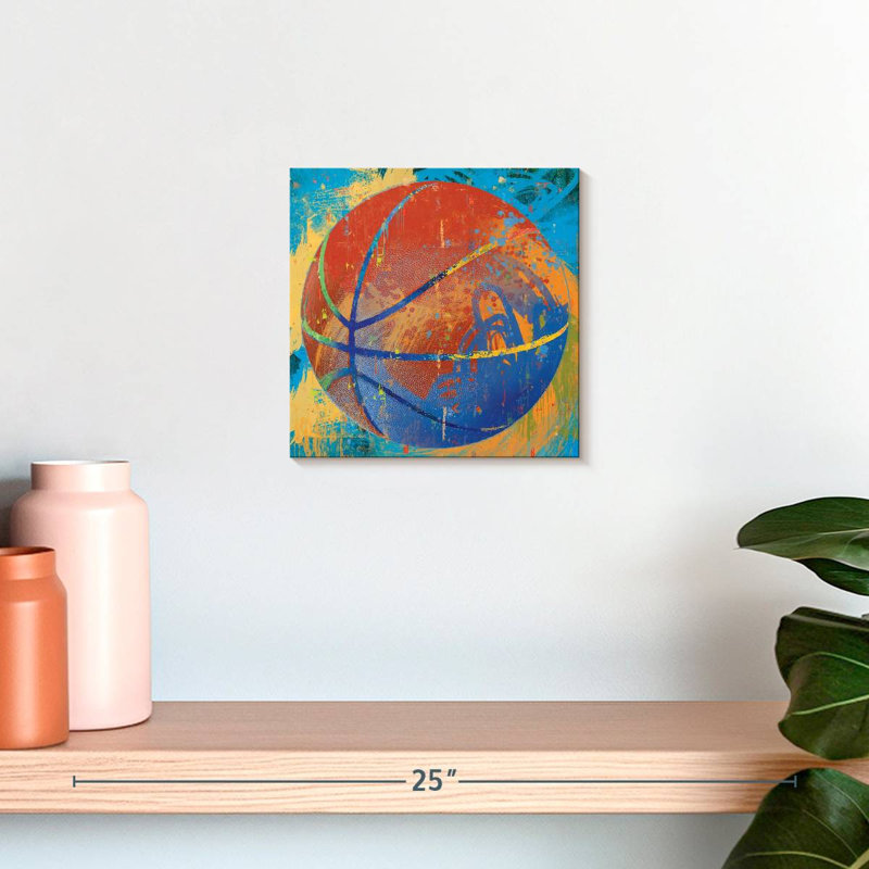 Peinture de basketball Sireci, H 10 po x l 10 po