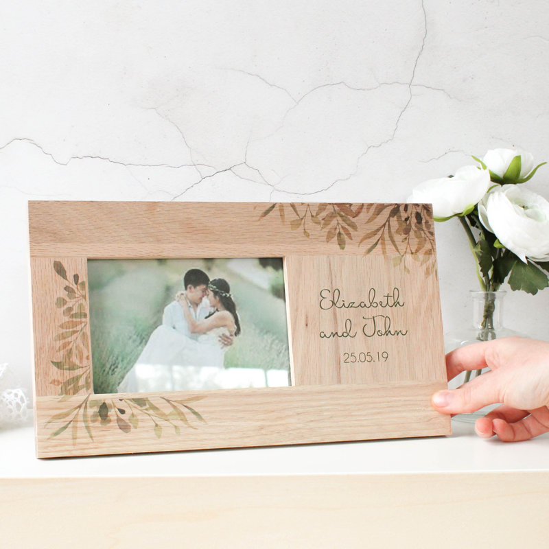 Beige Wood Picture Frame, Yes
