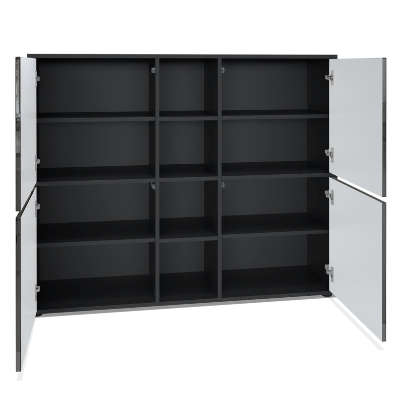 Mcbryde 130.5cm Sideboard, Matte Black/Denim