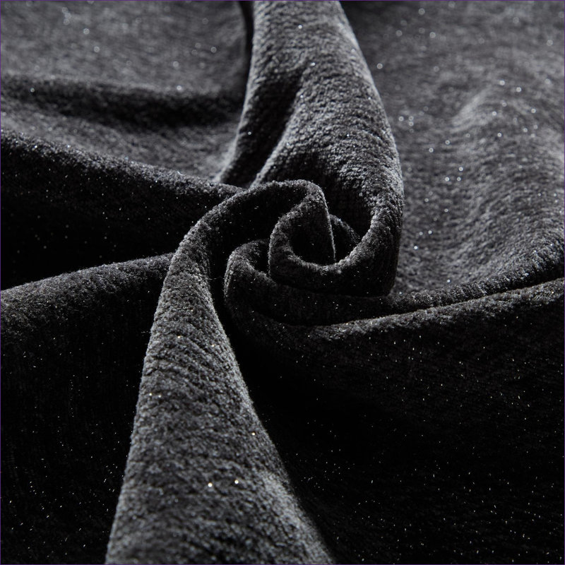 Sectional Sofas, Modern Oversized Modular for Living Room Family, Sparkling Chenille, No Assembly | Black | Foam+Spring