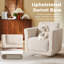 Fauteuil demi-tonneau rembourré et pivotant-763510048