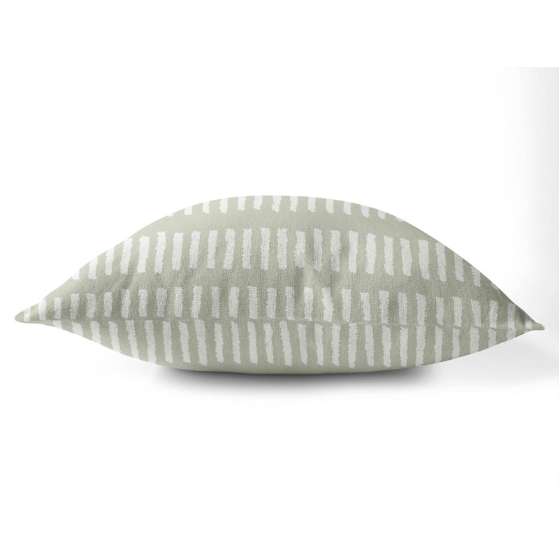 Coussin décoratif lignes d'escrime, Vert clair rayé, H 20 po x l 20 po