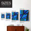 Reproduction encadrée Inv fondés bleus II - bois massif-1289951994